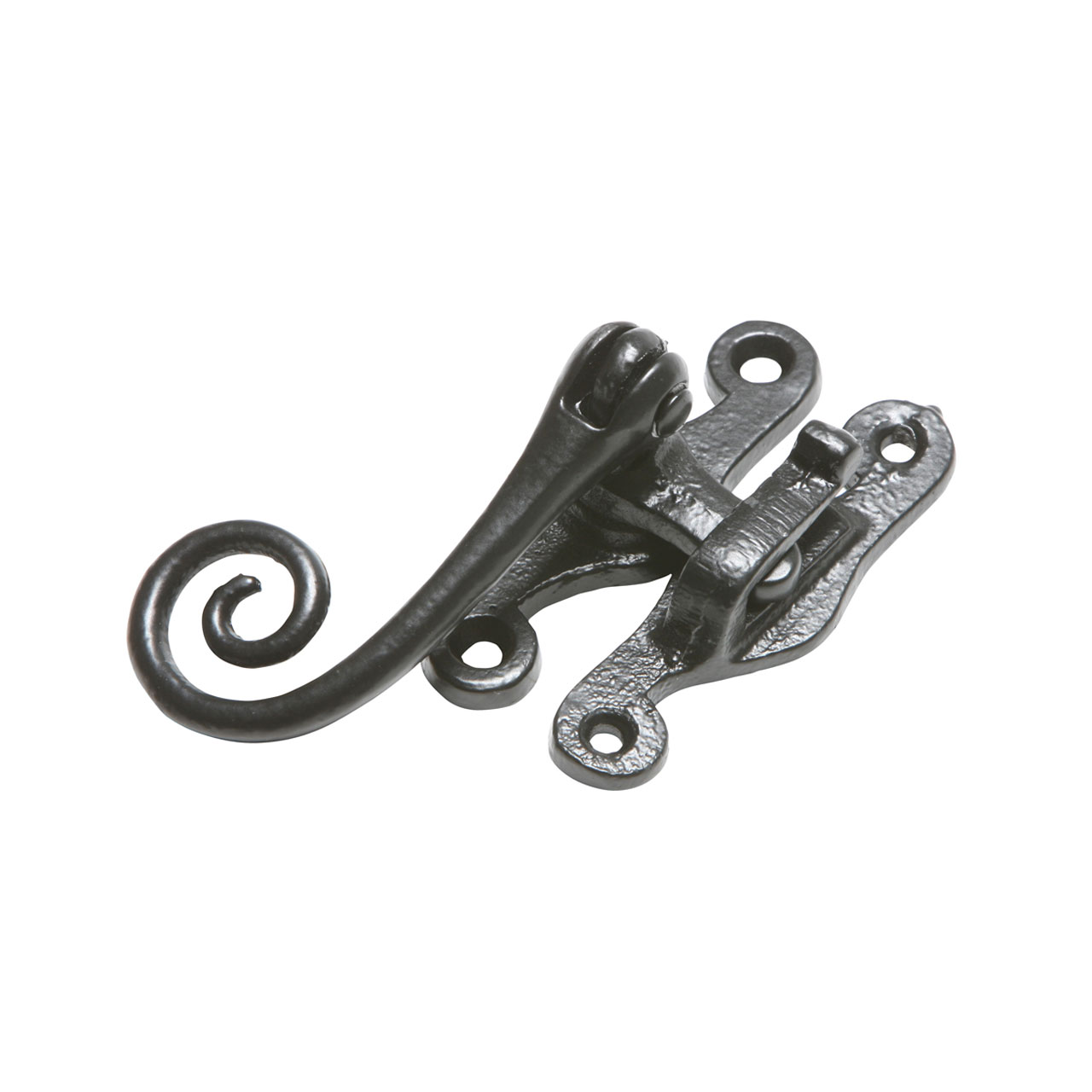 Kirkpatrick 141 Casement Window Fastener - Hook Plate - Smooth Black (Reversible)